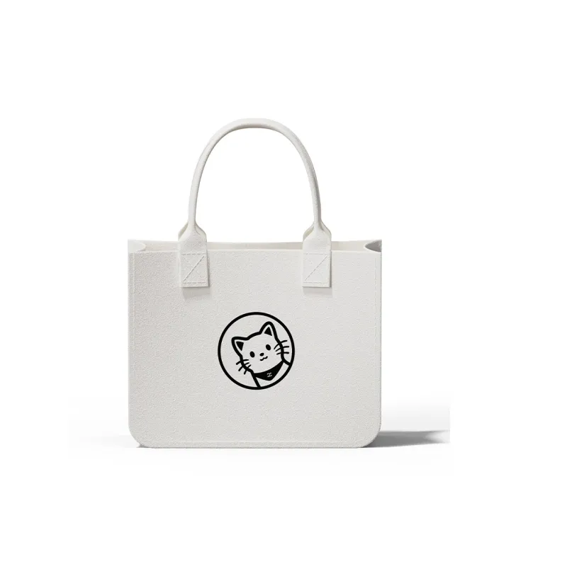 Zowoki Felt Handbag Regular Unisex White-5