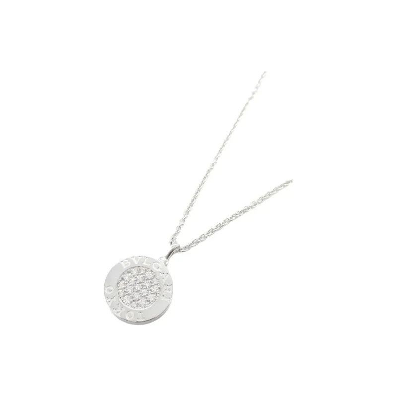 BVLGARI 2010s 18K White Gold Bulgari Diamond And Onyx Necklace-1