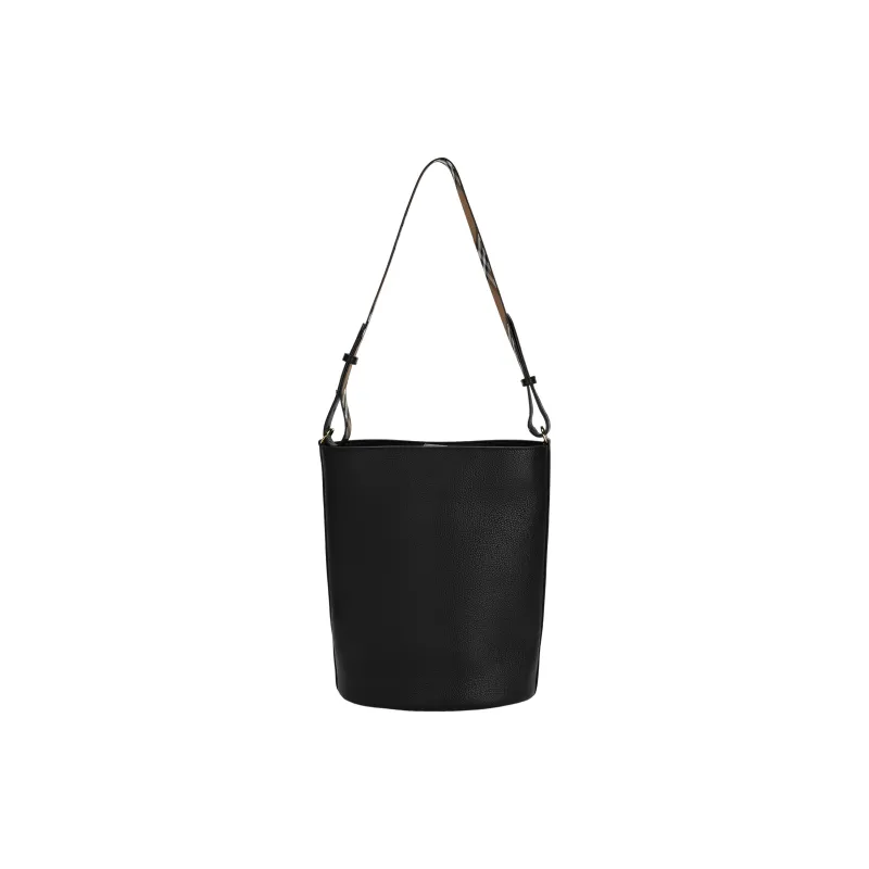 Burberry Grained Calfskin Bucket Bags Shoulder Bag Crossbody Bag Handbag Medium Size Women's Black-2