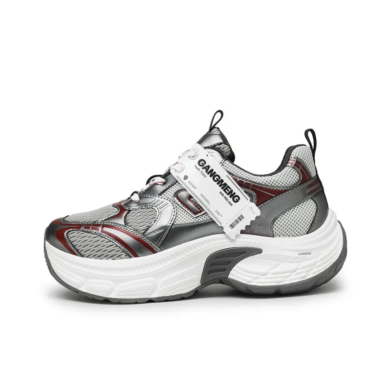 Hong Kong Meng Slip Resistant, Breathable, Height Increasing Low Top Chunky Sneakers Men's-6