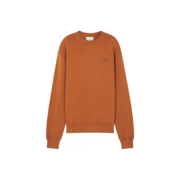 Maison Kitsune Fox Head Patch Crewneck Sweatshirt