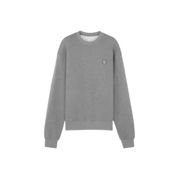 Maison Kitsune Fox Head Patch Crewneck Sweatshirt