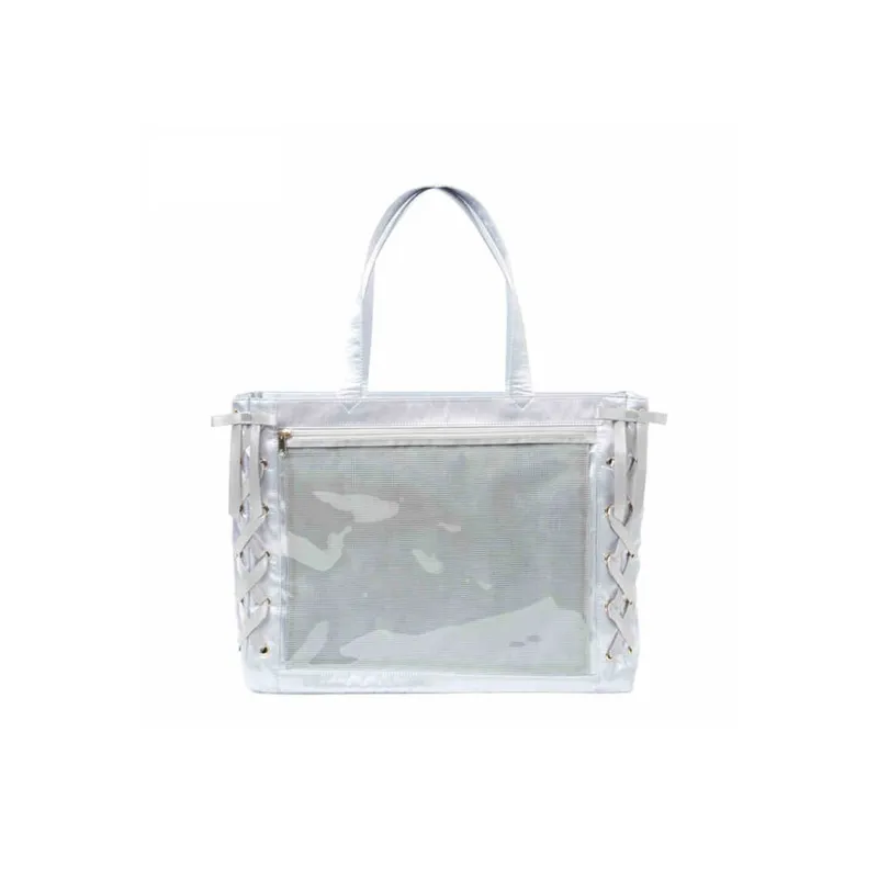 OTA Fabric Shoulder Bag Regular Women's Silver-13