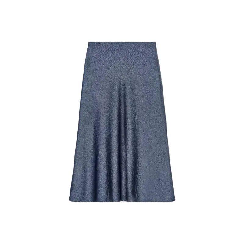 ZARA Casual Long Skirt Women's Deep Indigo-1