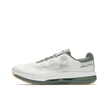 Anta Ten Thousand Miles Cushioning, Wear Resistant Low Top Training Shoes Men's White Green