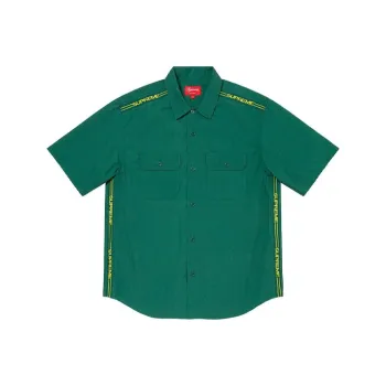 Supreme Logo Rib S/S Work Shirt