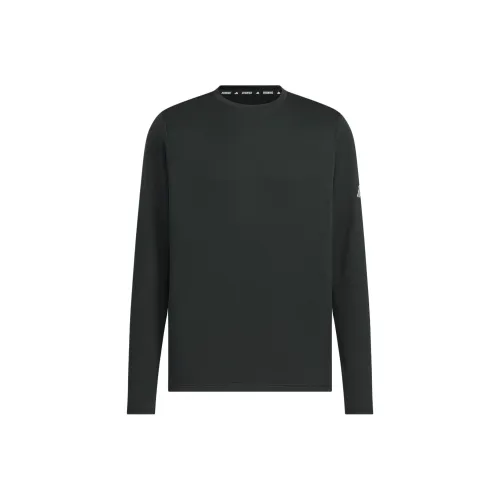 Adidas FW24 ESS RN T LS WR T Shirt Men's Black/Deep Silver Gray
