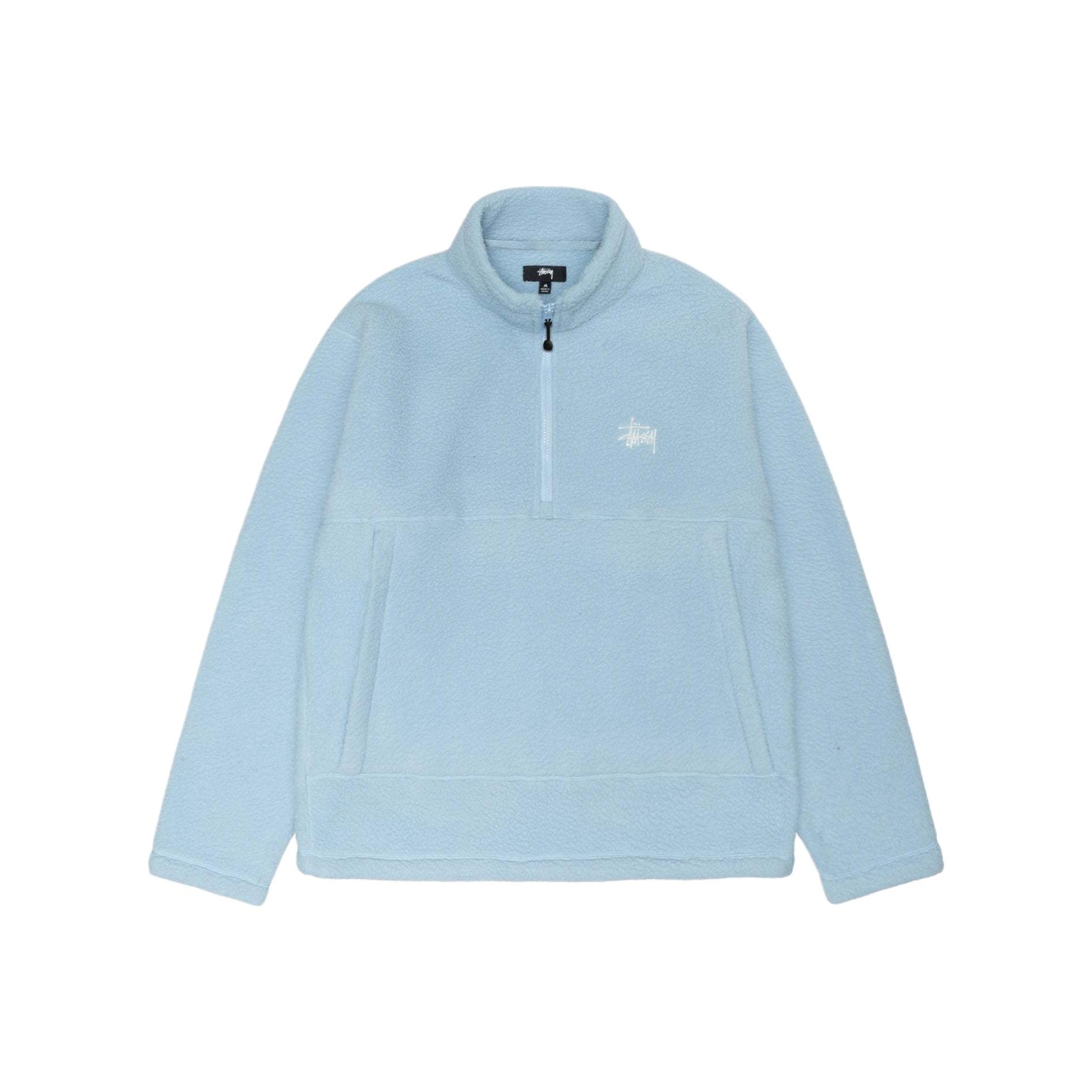 Stussy Half Zip Mock Polar Fleece Hoodie Blue XL - Cheap Rcj