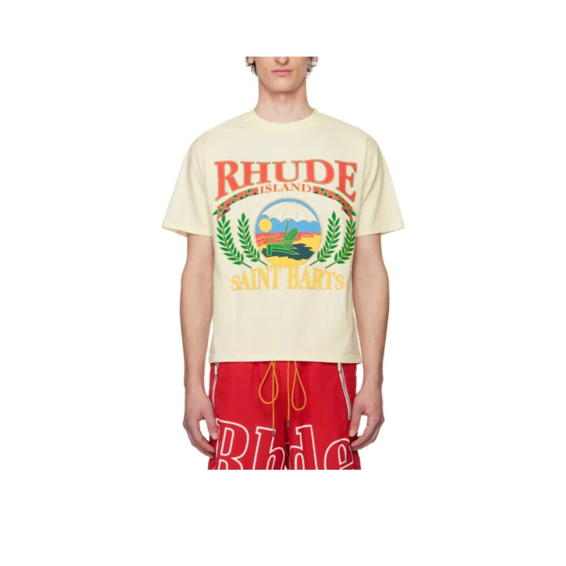 RHUDE T-Shirts Men Yellow-0