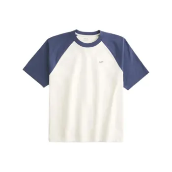 Hollister T Shirt Men's White Blue