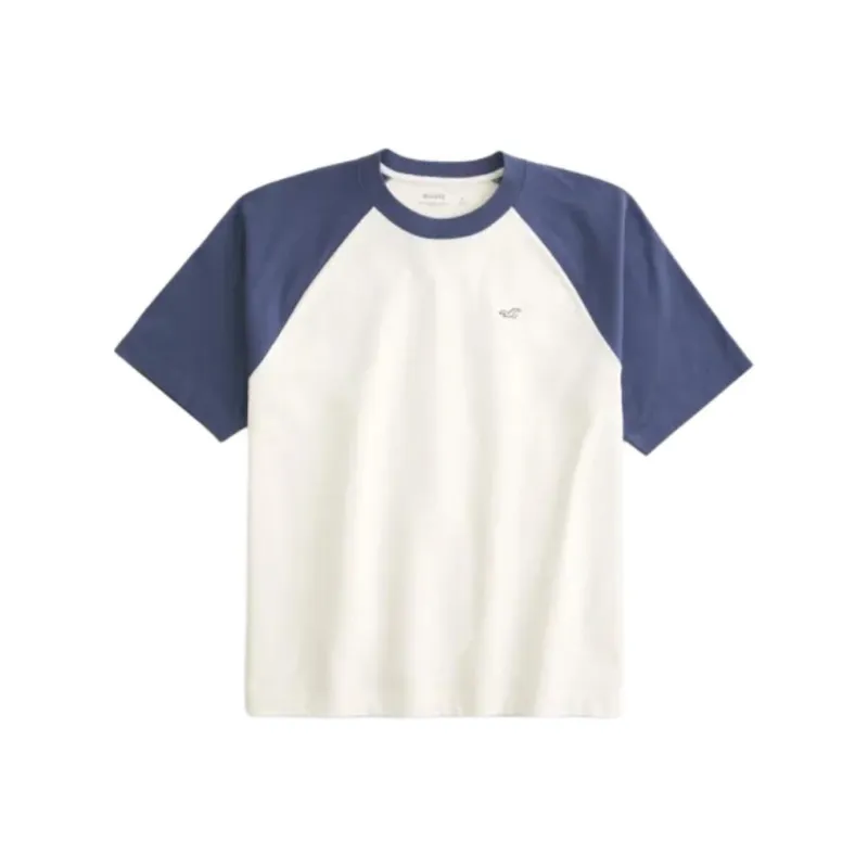 Hollister T Shirt Men's White Blue-0