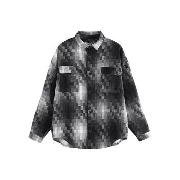 F426 Shirts Unisex Gray Black Mosaic