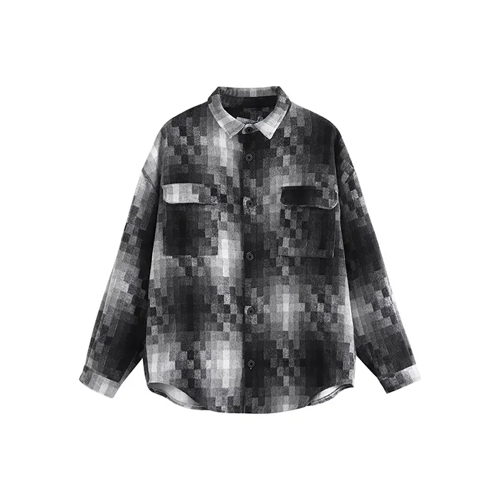 F426 Shirts Unisex Gray Black Mosaics-0