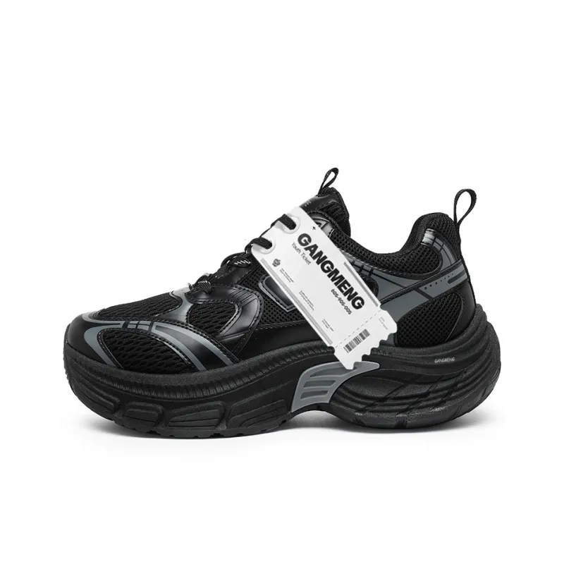 Hong Kong Meng Slip Resistant, Breathable, Height Increasing Low Top Chunky Sneakers Men's-16