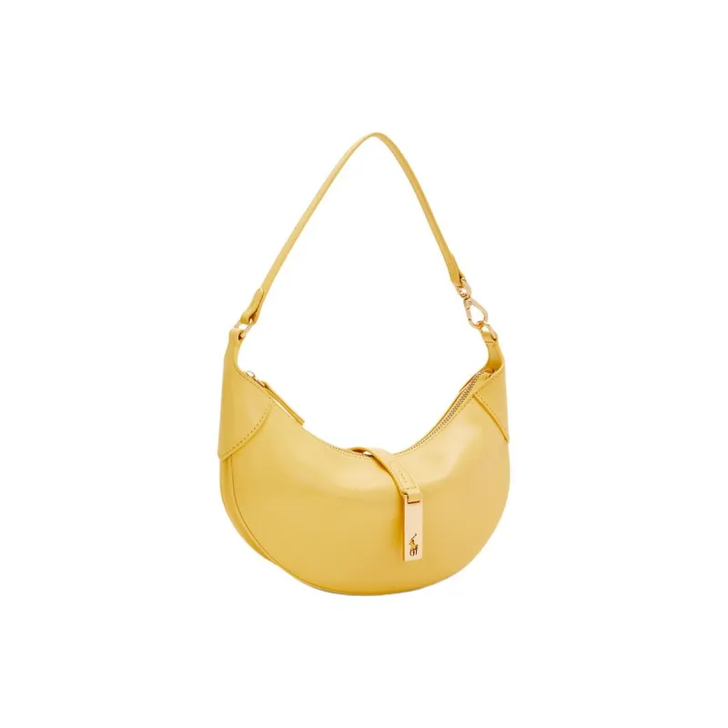 Ralph Lauren Polo ID Cow Leather Shoulder Bag Mini Women's Mustard Yellow-1