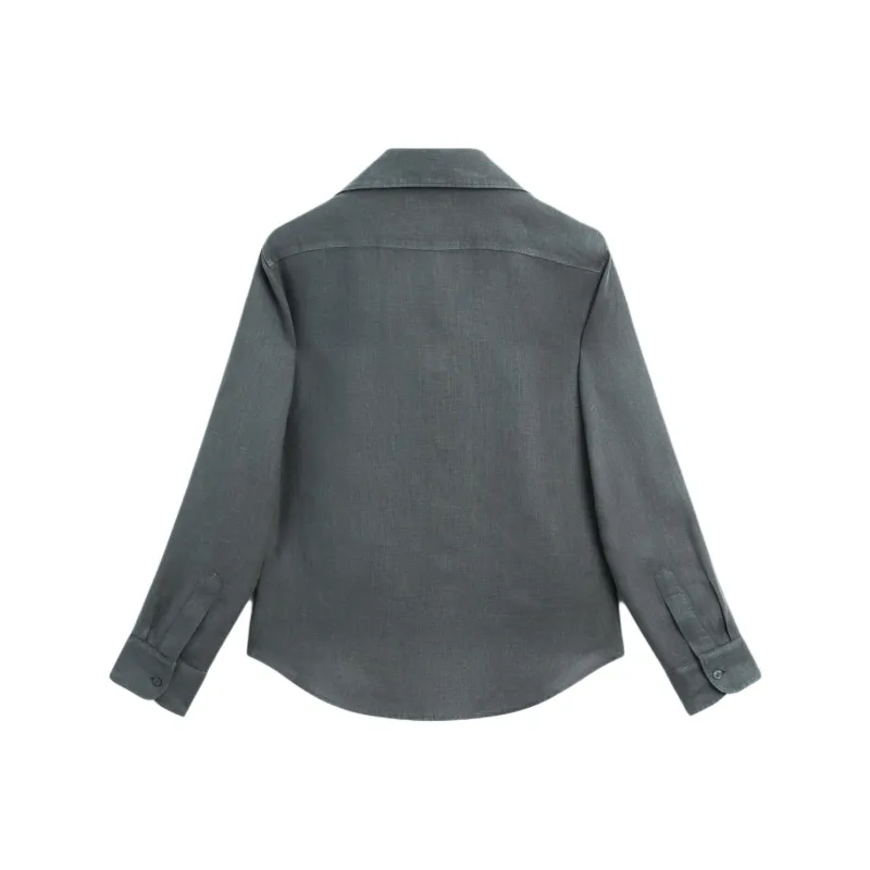Massimo Dutti Shirt Women's Dark Green-1