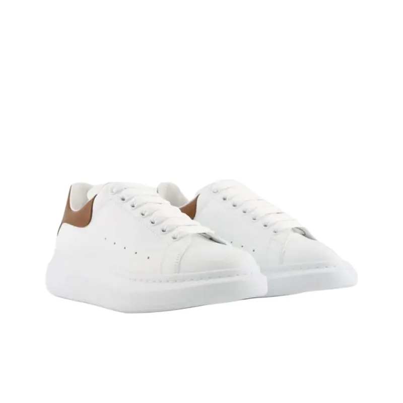 Alexander McQueen Oversized Sneaker Low Top Casual Shoes Men's White Brown-3