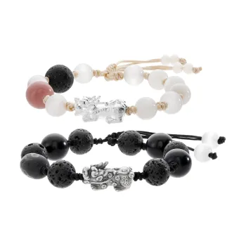 ENFANTIN Glass Cat Eye Jade Bracelets Unisex
