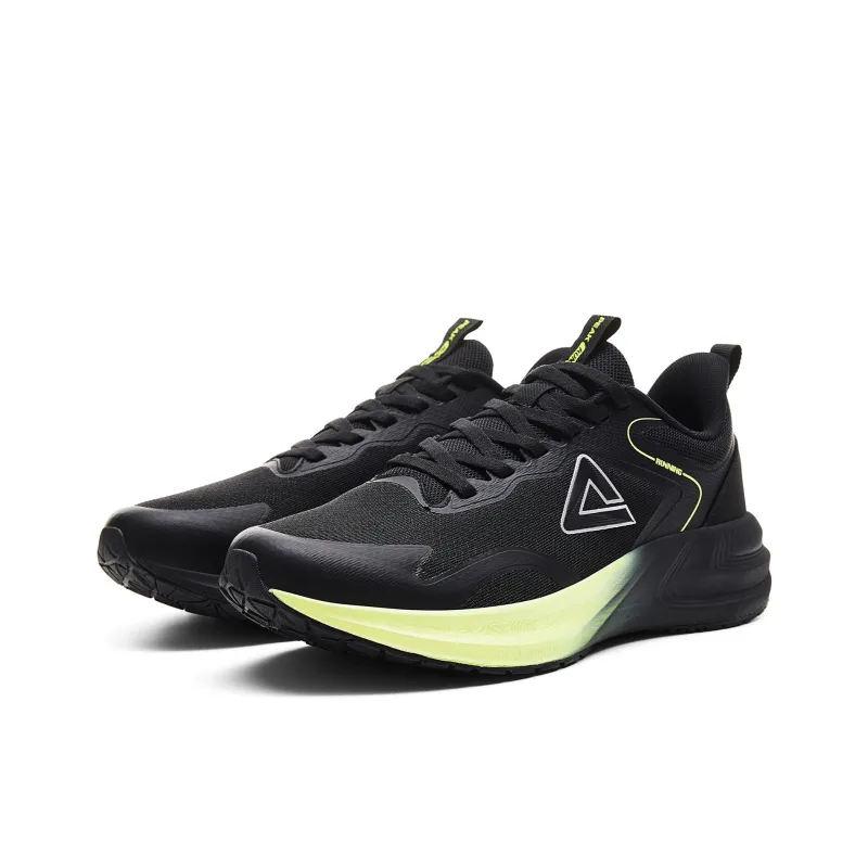 PEAK Cushioning Rebound Lightweight Breathable Low Top Running Shoes Men's Black-5