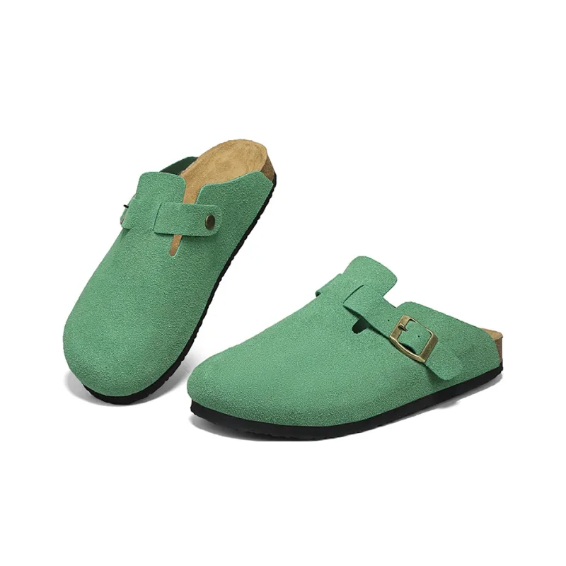 Magelly Cork Sole Slip Resistant Abrasion Resistant Quiet Wrap toe Slippers Unisex-11