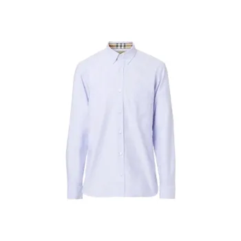 Burberry Shirts Men Sky Blue