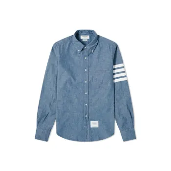 THOM BROWNE 4 Bar Long Sleeved Shirt