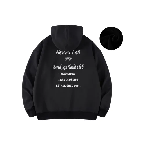 HOZZS x WULIAOYUAN LIANMINGKUAN Hooded Pullover Casual Fleece Lined Hoodies & Sweatshirts Unisex