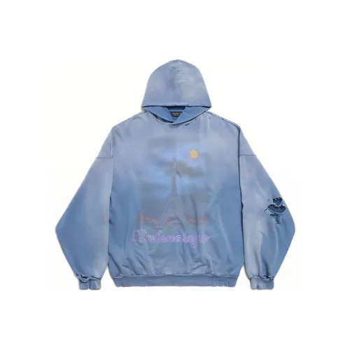 Balenciaga SS24 Sweatshirt Loose Fit Style Men's Blue