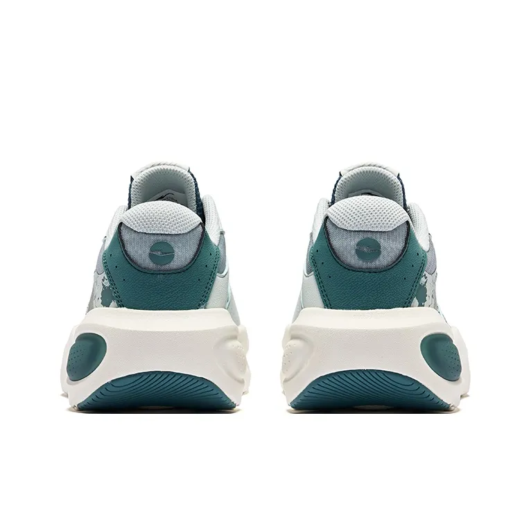 Erke Abrasion Resistant Breathable Slip Resistant Low Top Casual Shoes Men's Gravel Light Gray Green-3