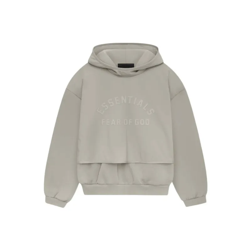 Fear Of God Essentials Layered Logo print Fleece Hoodie-0