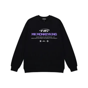 MK MONKEY KING Sweatshirt Unisex Black