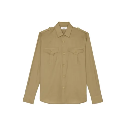 SAINT LAURENT Shirts Men Beige