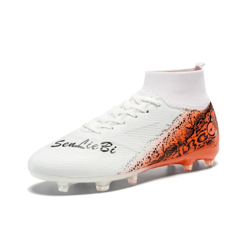 QIUTEXIONG SG Metal Long Studs Soft Ground Slip Resistant Coverage Soccer Shoes Unisex-8