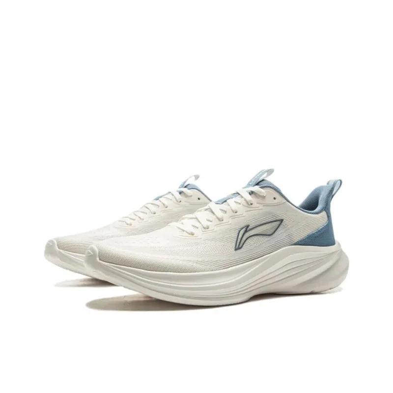 LiNing Light Breeze Low Top Casual Running Shoes Men's White Blue-2