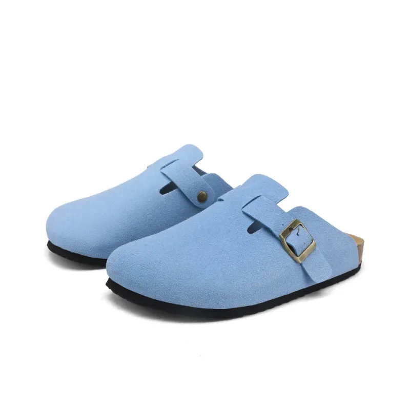 Magelly Cork Sole Slip Resistant Abrasion Resistant Quiet Wrap toe Slippers Unisex-18