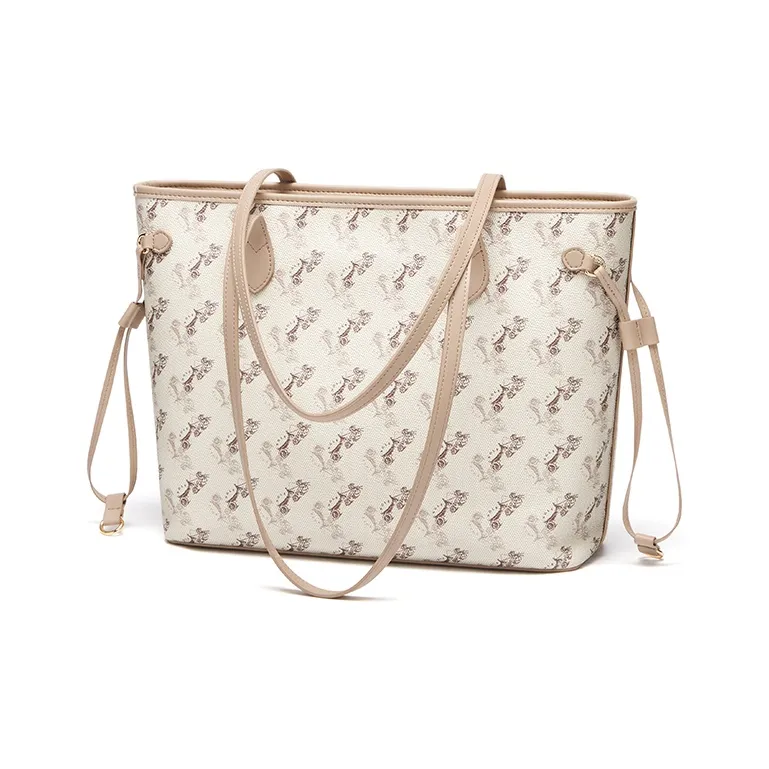 CNOLES PVC Shoulder Bag Regular Women's Creamy Apricot Coffee-2