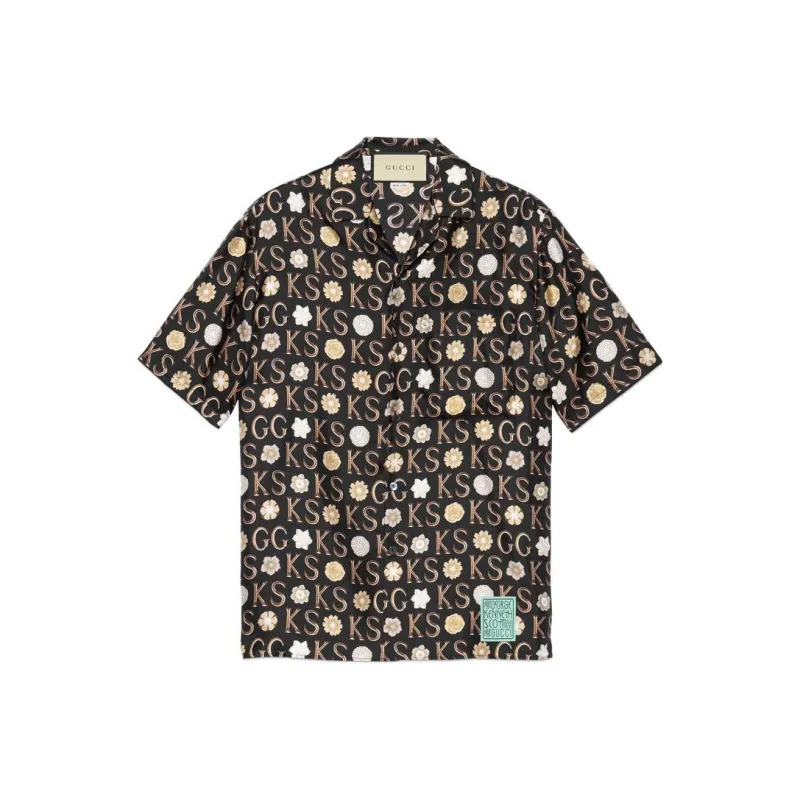 GUCCI Shirts Men Black Brown-0