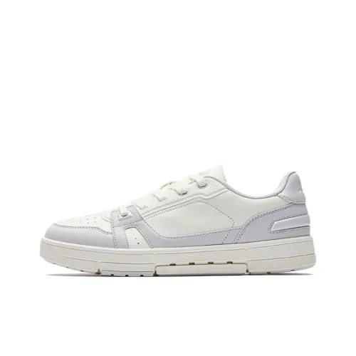 Anta Breathing Breathable And Slip Resistant Low Top Skateboard Shoes Women's White Gray