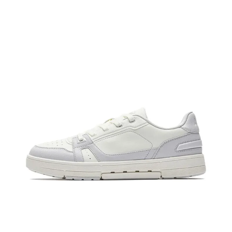 Anta Breathing Breathable And Slip Resistant Low Top Skateboard Shoes Women's White Gray-0