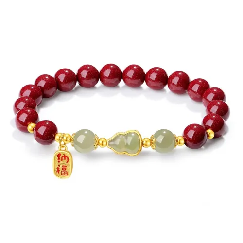 YINCHIE Reconstructed Cinnabar Bracelets Women's