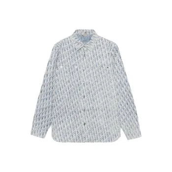 DIOR Quarterly New Products Shirts Men Blue