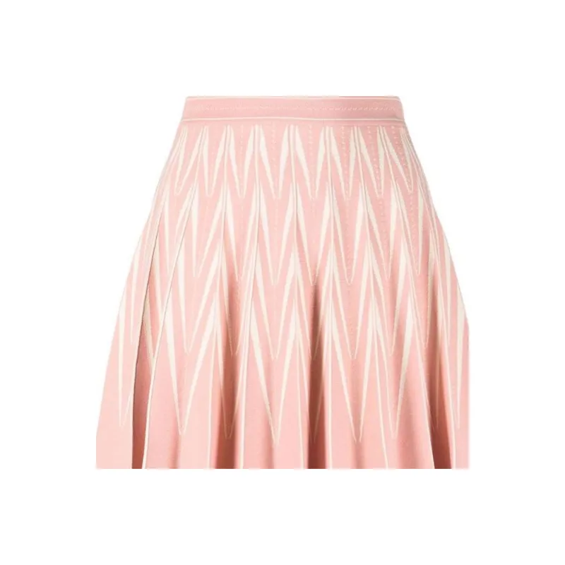 Alexander McQueen Zig zag Knit Pleated Skirt-4