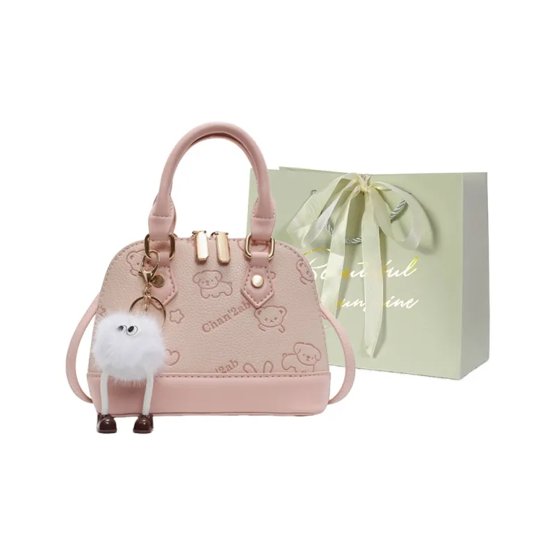 JIANGLIDA PU Handbag Women's Ecru/Pink/White & Brown/Black-4