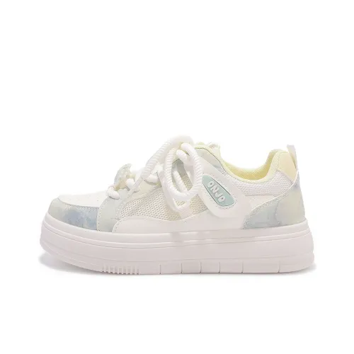 SHUXIAOBEI Skateboard Shoes Women's Low Top Misty Blue