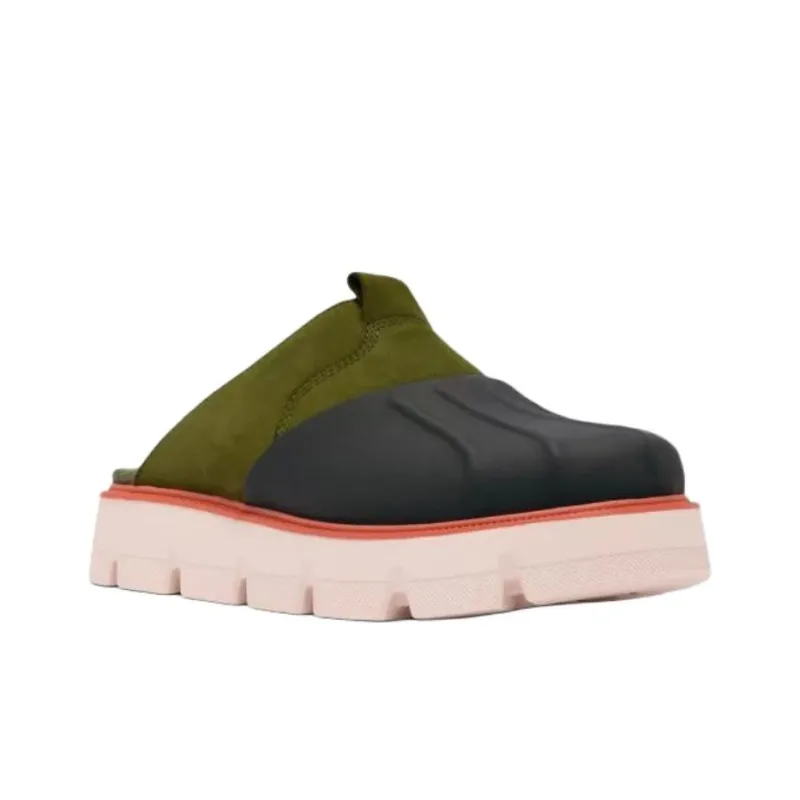 SOREL Rubber Sole Slip Resistant Wrap toe Slippers Women's Green-2