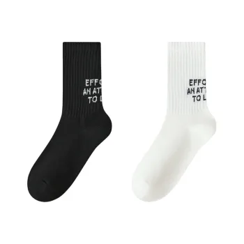 FAIRWHALE Mid Calf Socks Unisex 2 Pack