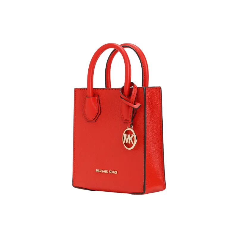MICHAEL KORS Mercer Leather Tote Bag, Shopping Bag, Handbag, Shoulder Bag Extra Small Women's Sangria Red-1