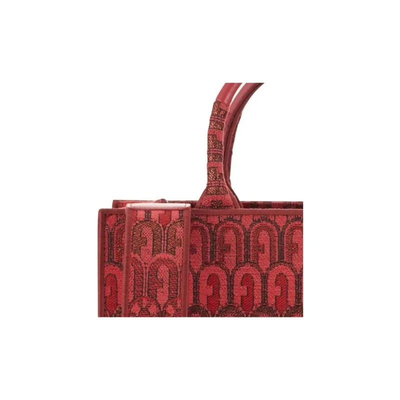 Furla Opportunity Polyester Tote Bag, Shopping Bag, Shoulder Bag, Crossbody Bag, Handbag Trumpets Women's Red-4
