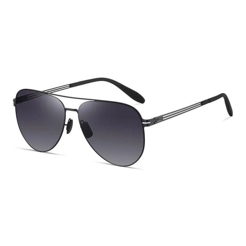 Yamaichi Maru Stainless Steel Aviator Sunglasses Unisex-2
