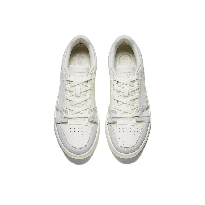 Anta Breathing Breathable And Slip Resistant Low Top Skateboard Shoes Women's White Gray-2